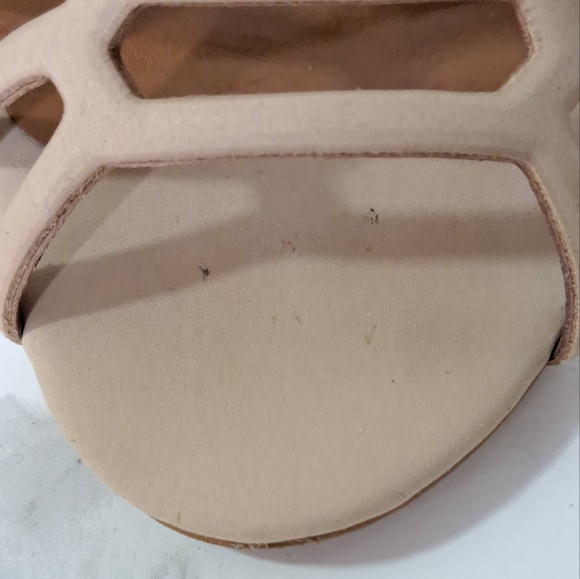 Steve Madden Slithur Blush Caged Sandal Nubuck Heels Size 8 - Picture 10 of 16